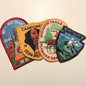 Vintage 1960s Boy Scouts of America set of 4 patches
